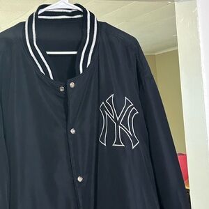 NY Logo Men's Black Bomber Jacket